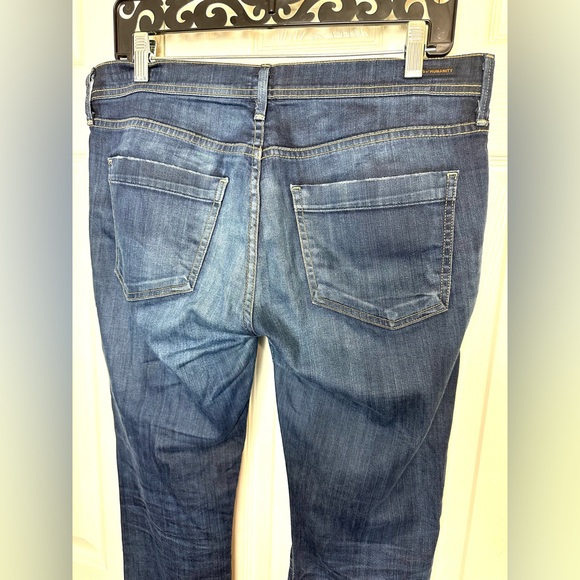 COH CITIZENS OF HUMANITY Dani Cropped Straight Leg Denim Jeans Dark Wash Cuffed - Picture 7 of 13